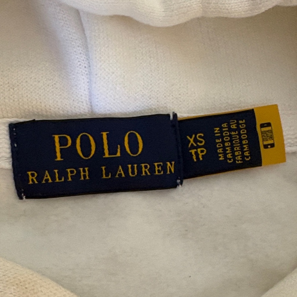 Polo by Ralph Lauren Cream Hoodie with Logo XS - Picture 2 of 7